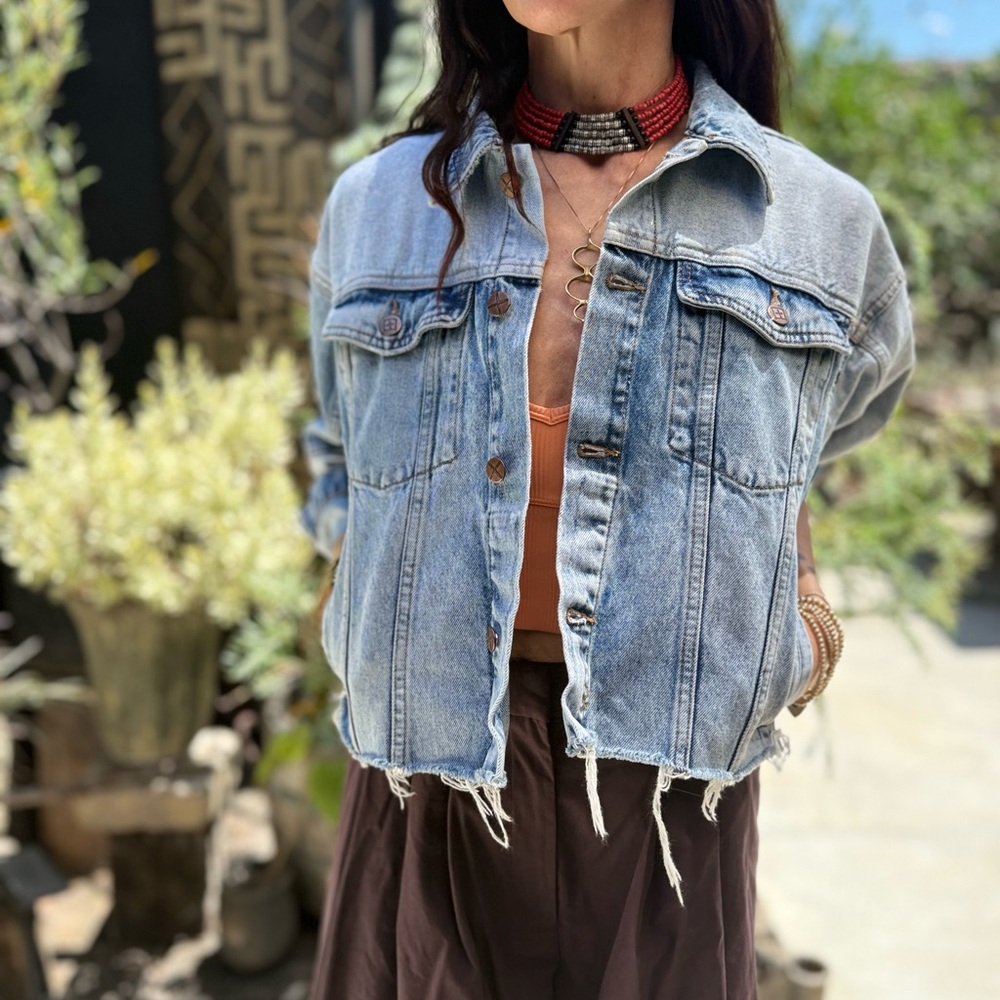 Women's Distressed Denim Jacket